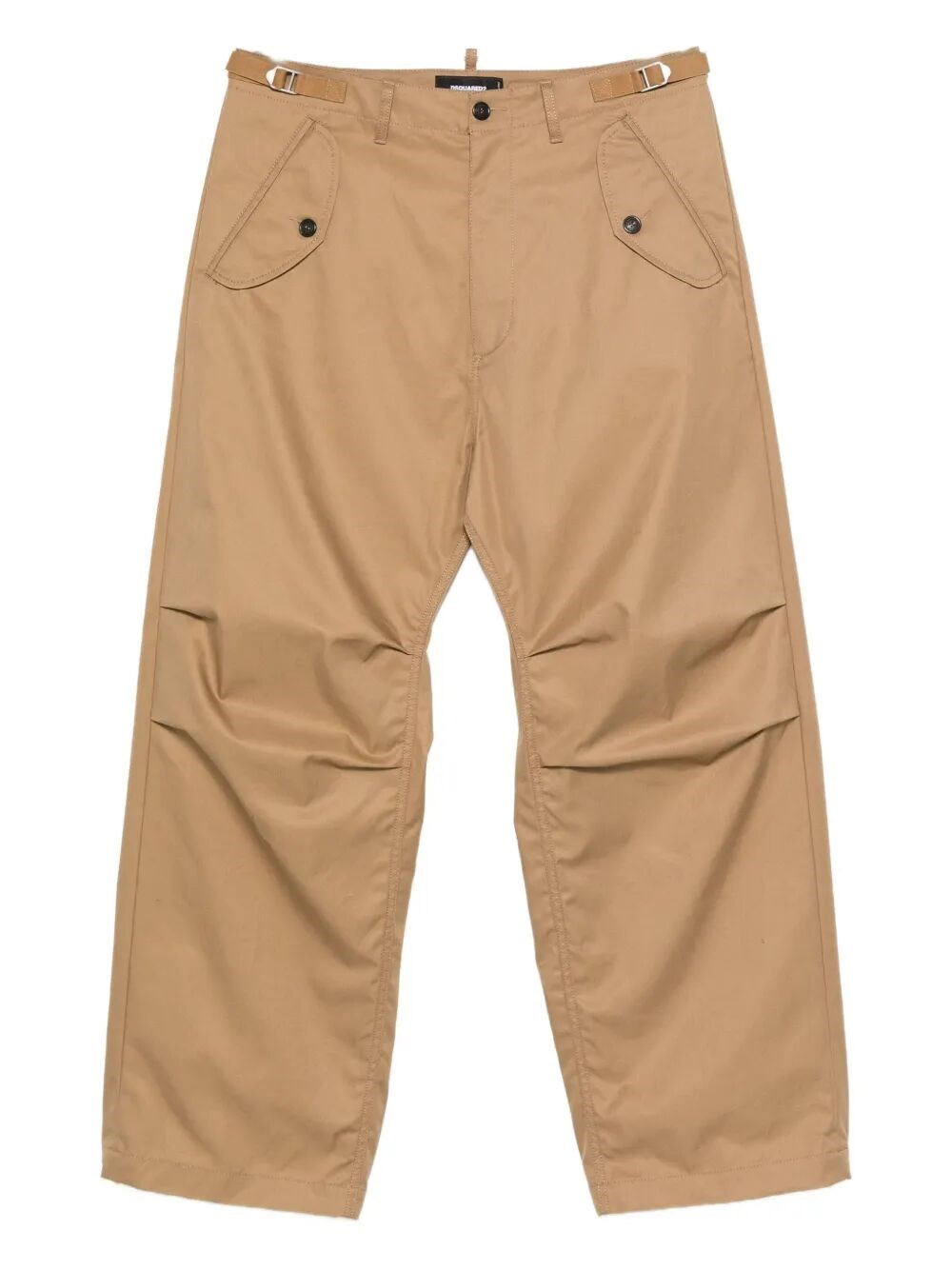 Dsquared2 Gathered-knees Cargo Pants In Brown