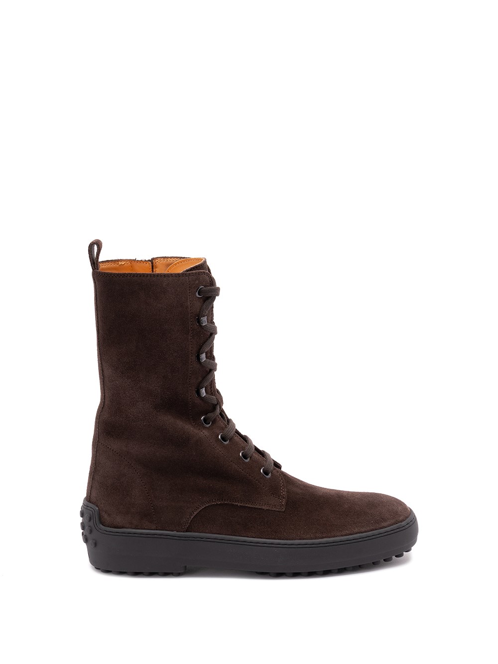 Tod's Winter Driver Sole High Lace Up Boots Shoes In Brown