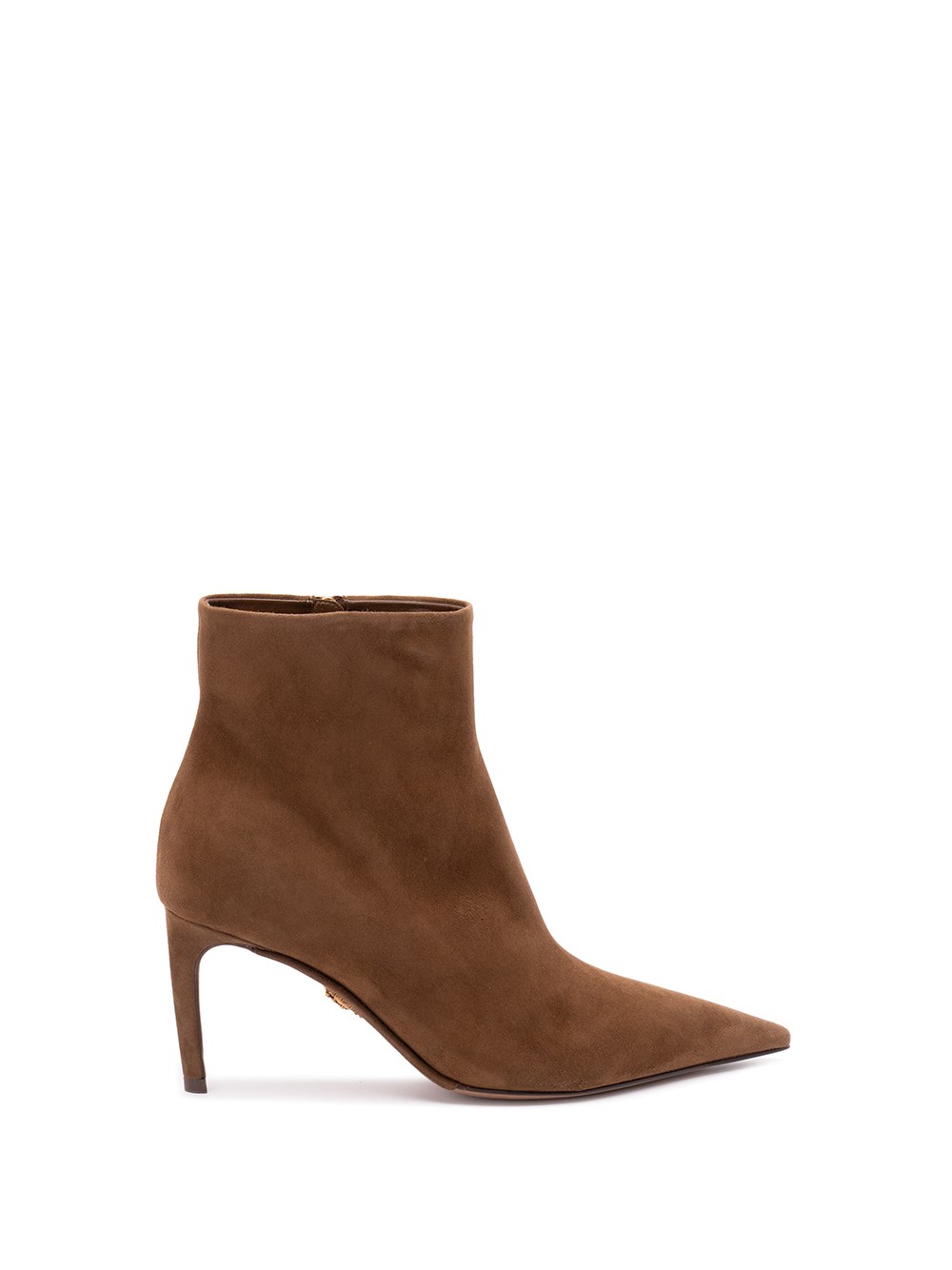 Dolce & Gabbana Women Devotion Pointed-toe Ankle Boots 75mm In Brown