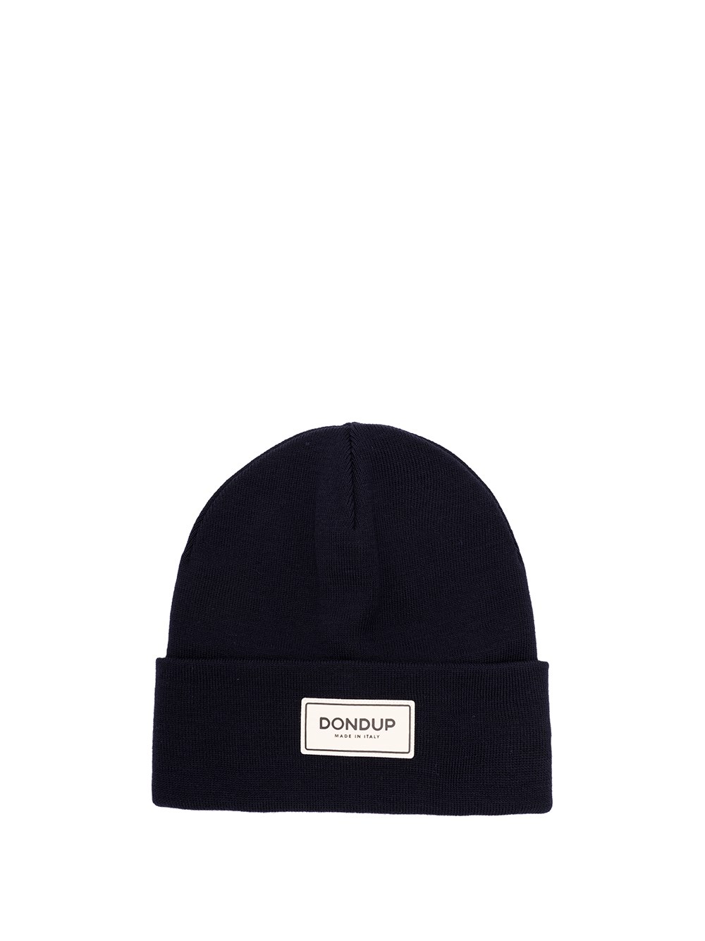 Dondup Beanie Hat With Applied Logo In Black
