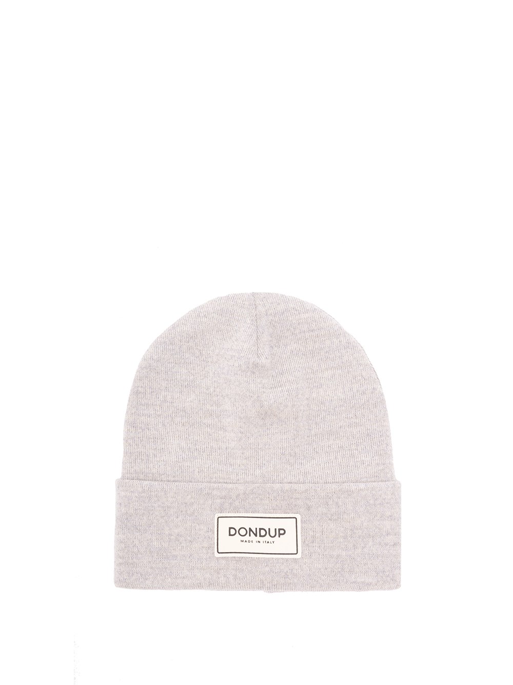 Dondup Logo-label Wool Beanie Hat In Gray