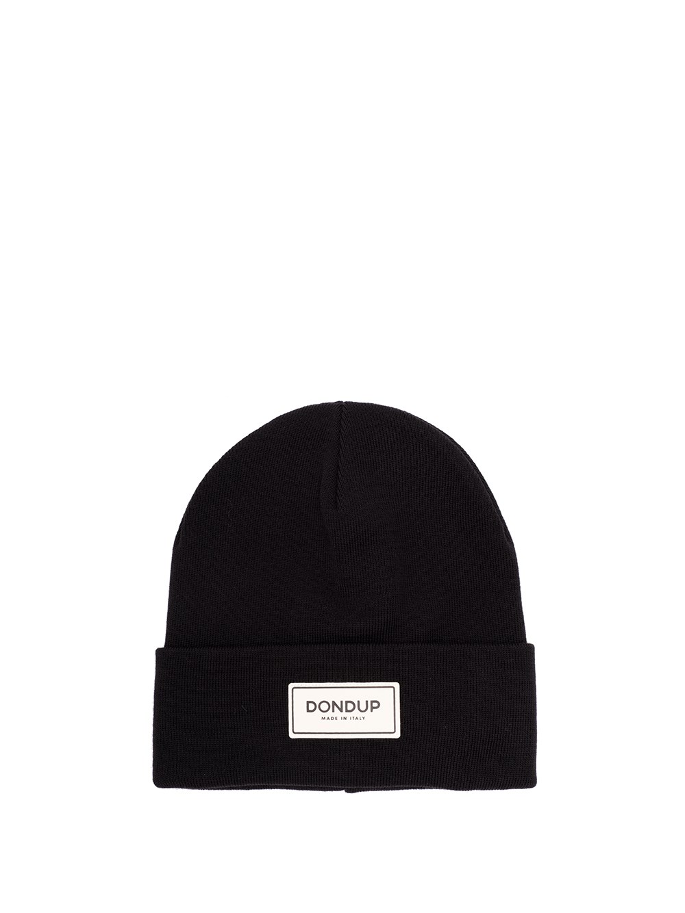 Dondup Beanie Hat With Applied Logo In Black