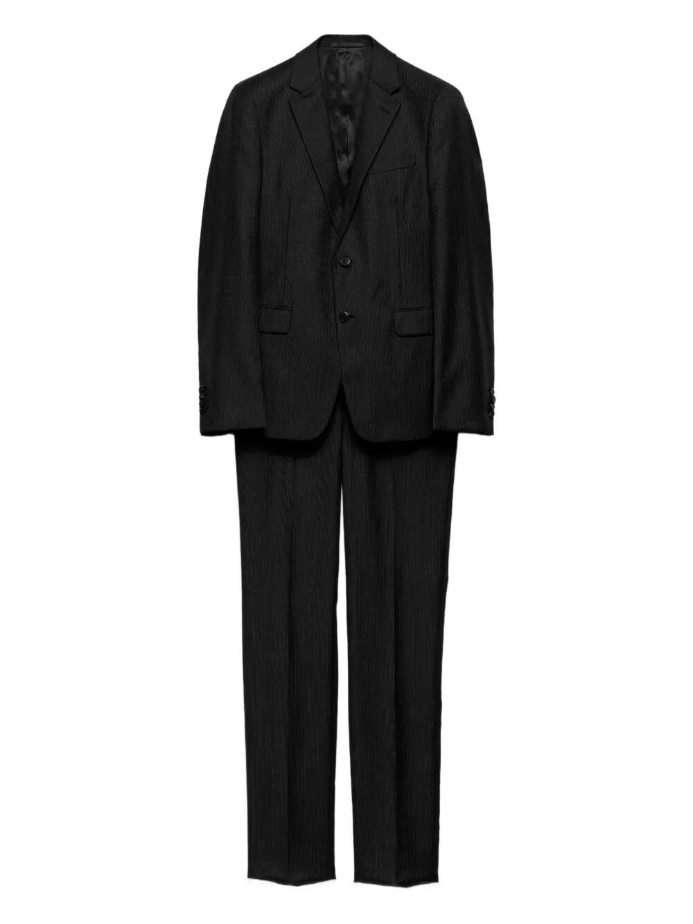 Prada Single-breasted Wool And Cashmere Suit In Gray