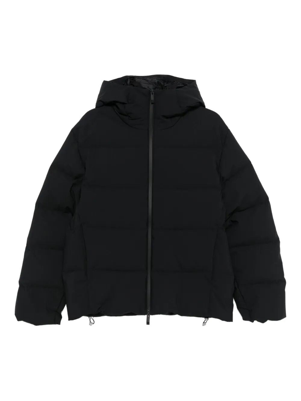 Moncler Hooded Quilted Jacket In Black