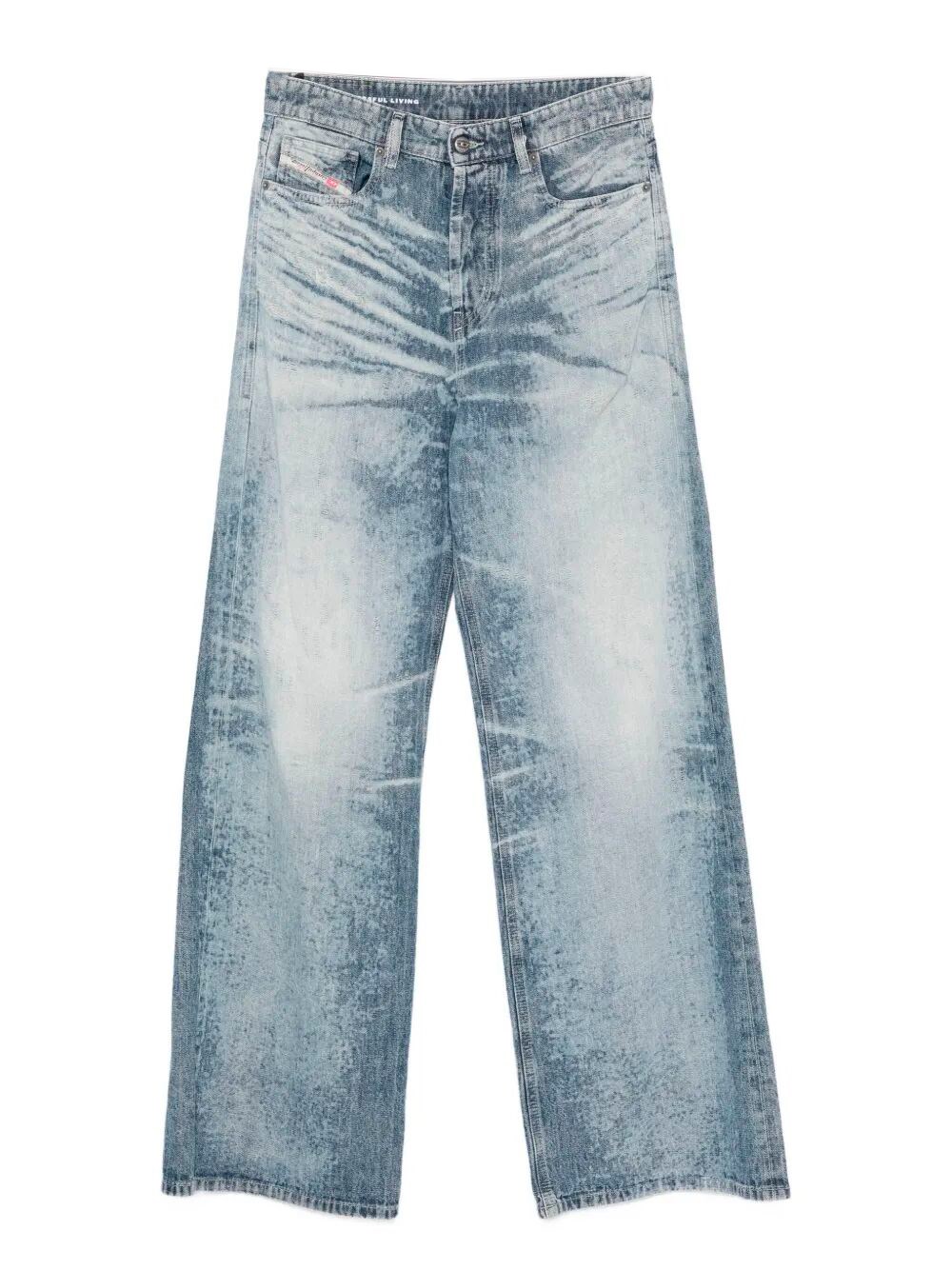 Diesel 1971 D-sent Jeans With Distressed Effect In Blue