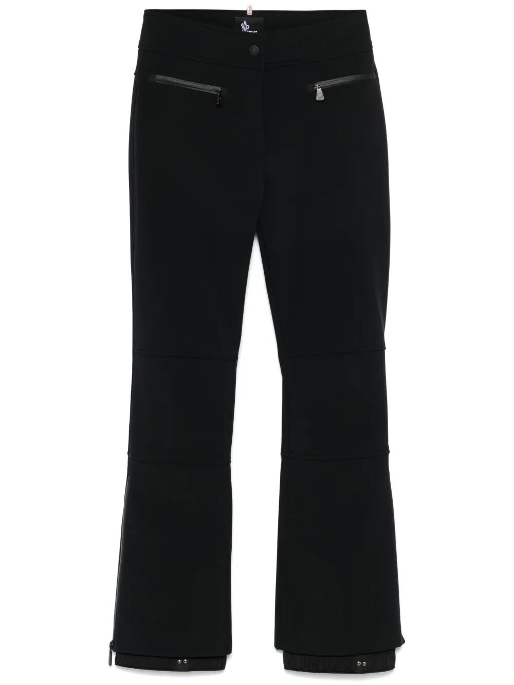 Moncler Logo-patch Ski Trousers In Black