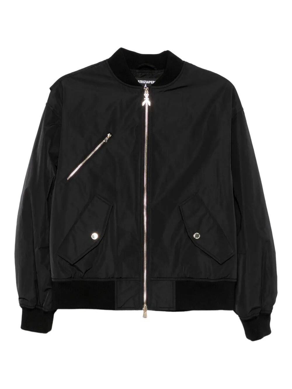Patrizia Pepe Zip-fastening Bomber Jacket In Black