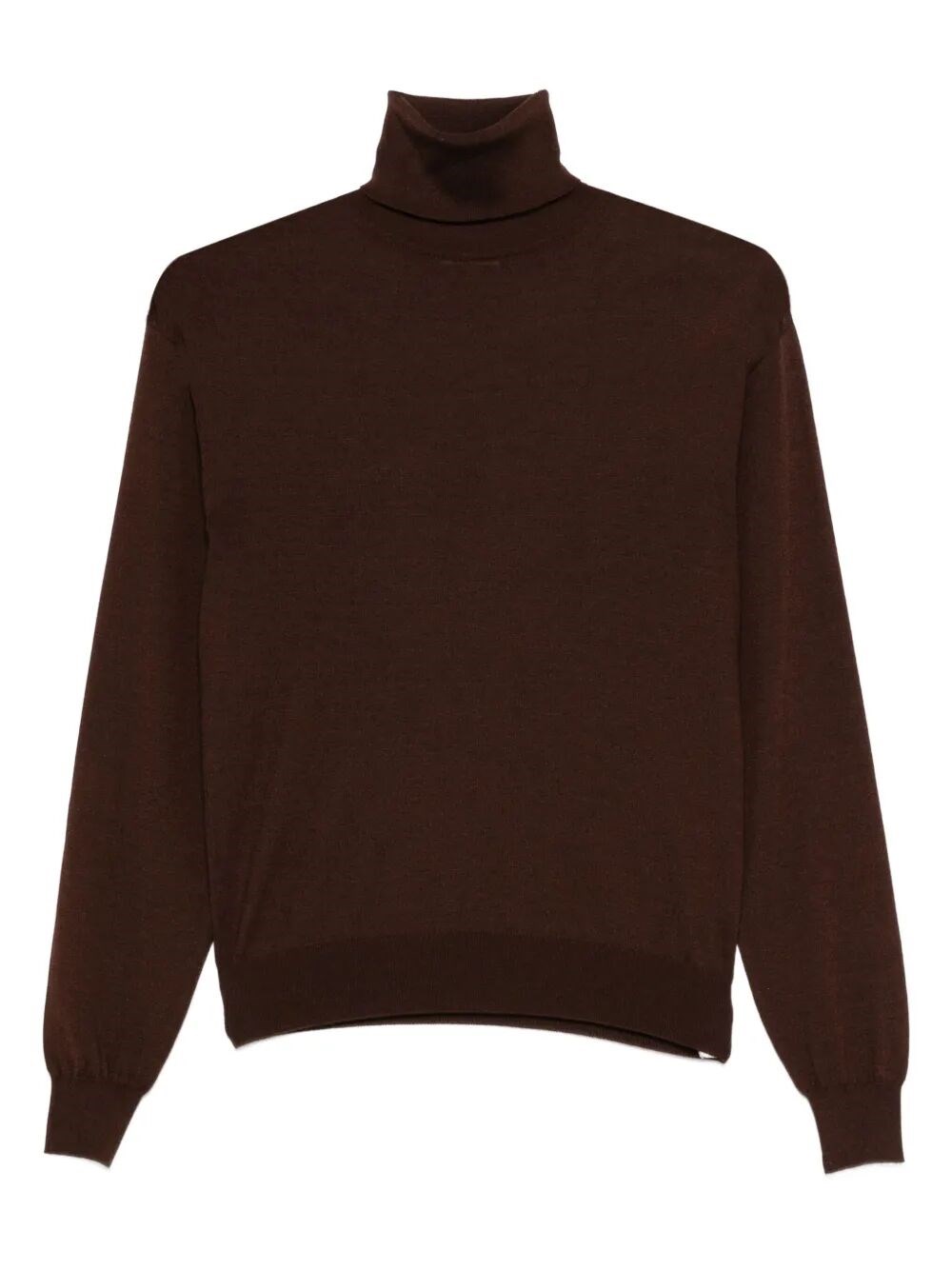 Saint Laurent Turtle-neck Sweater In Brown