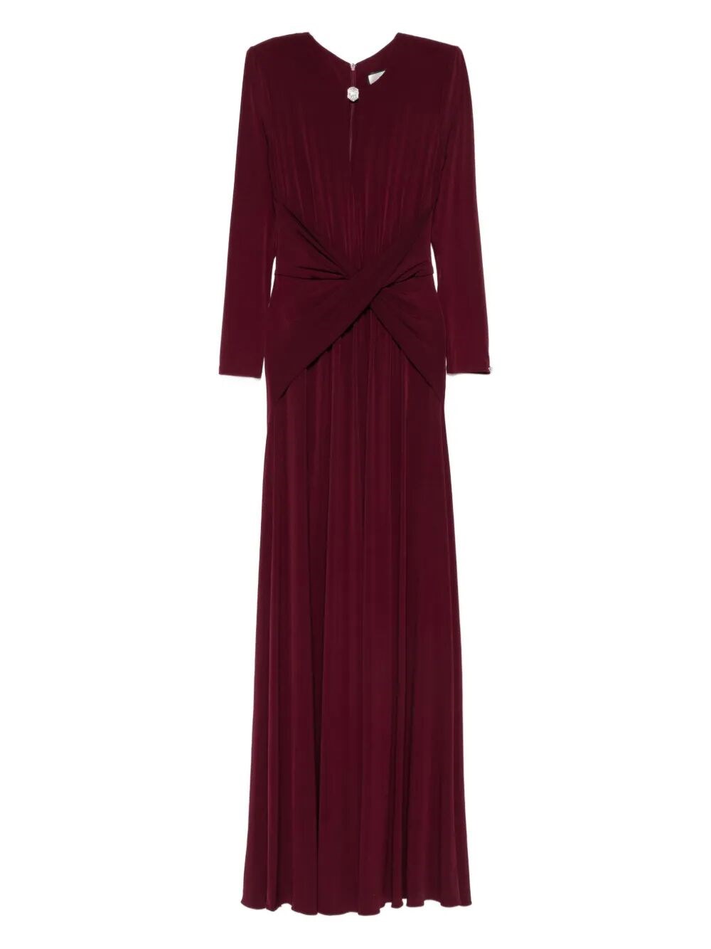 Nissa Twist-front Long Dress In Pink