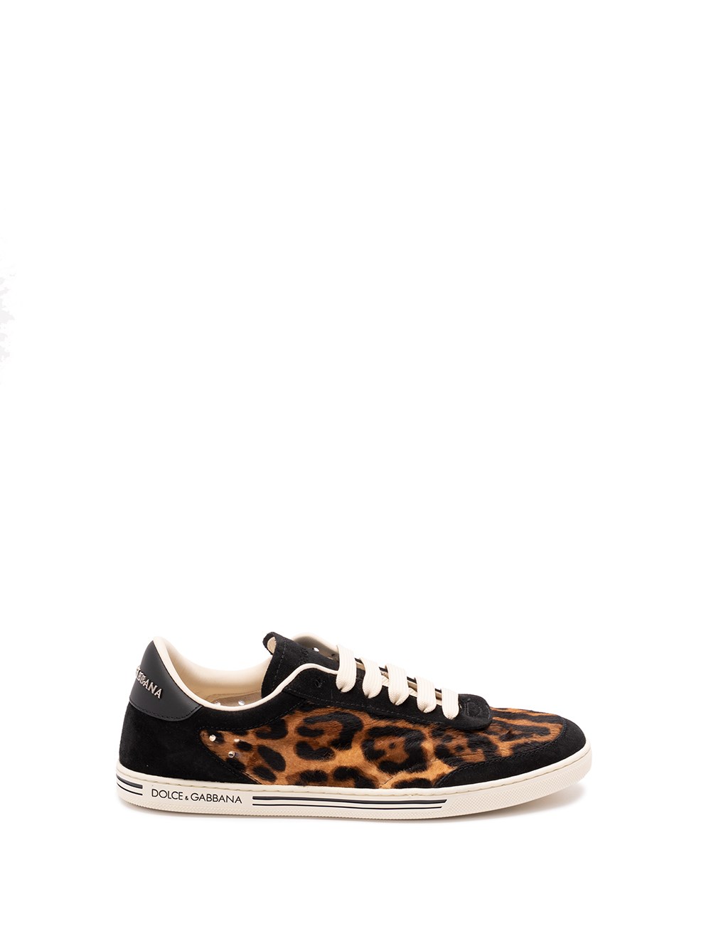 Dolce & Gabbana Animal Print Low-top Lace-up Shoes In Brown