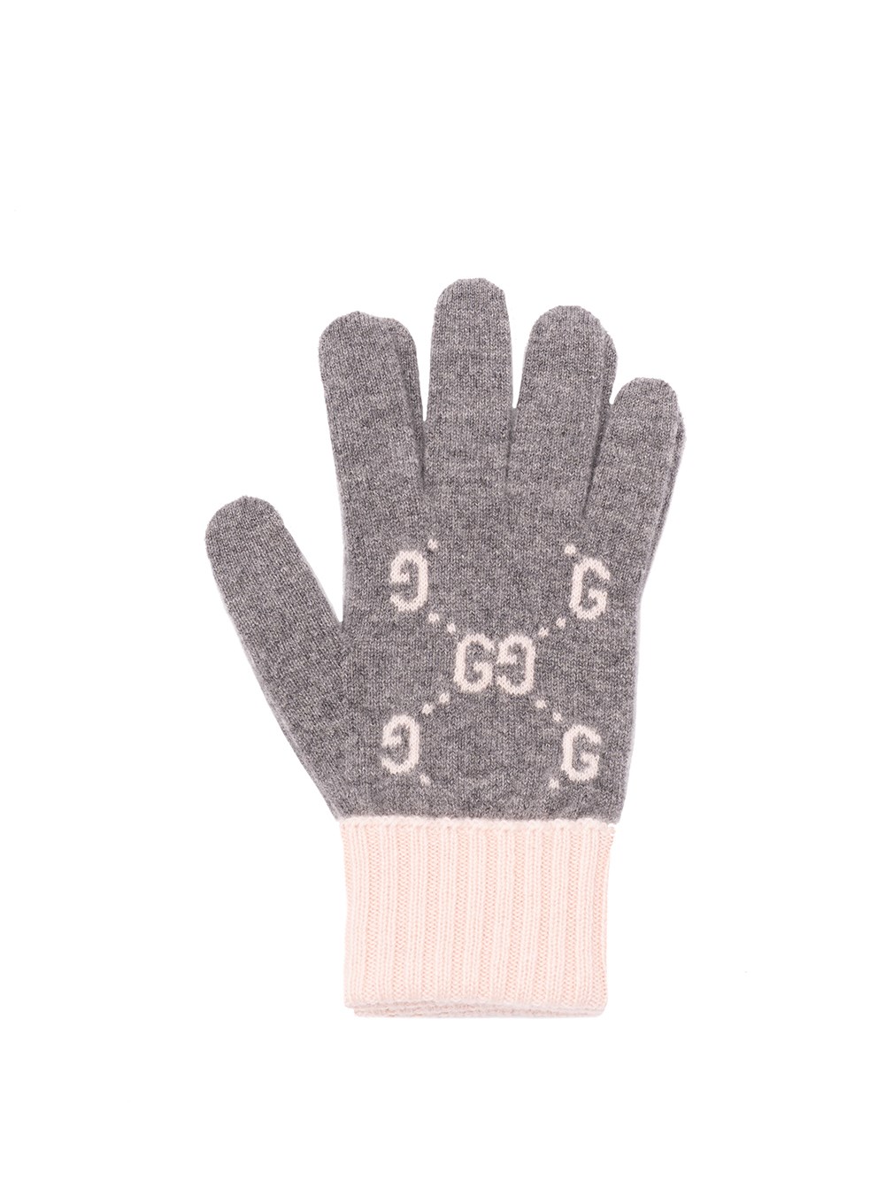Gucci Women Gg Cashmere Jacquard Gloves In Gray