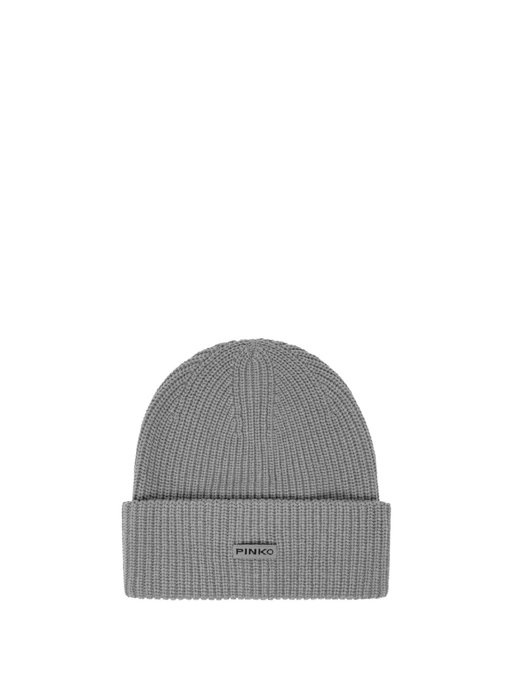 Pinko Rib-knit Beanie In Gray