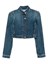 Alaia High-Neck Denim Jacket