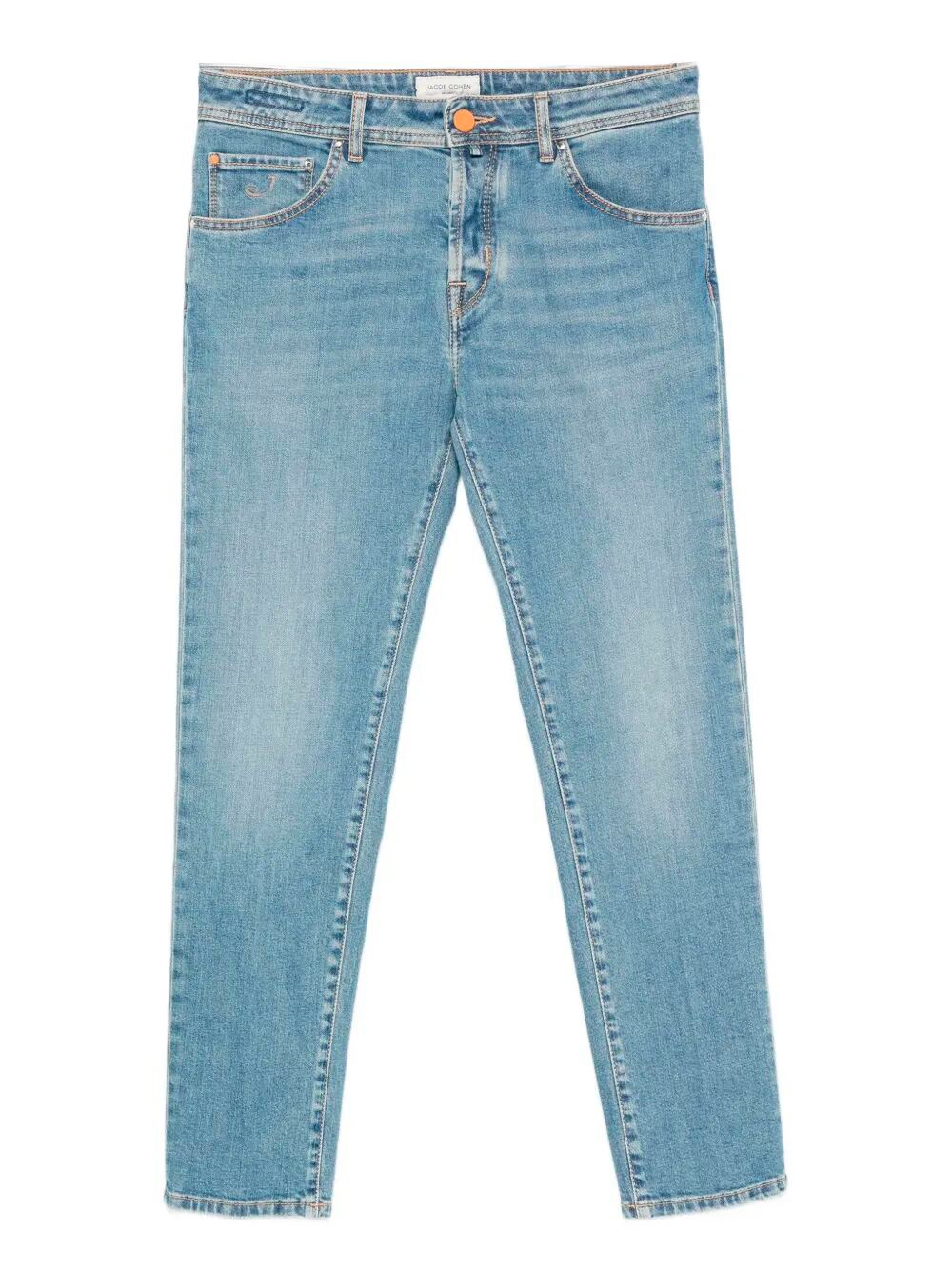 Jacob Cohen Embroidered-pocket Jeans In Blue