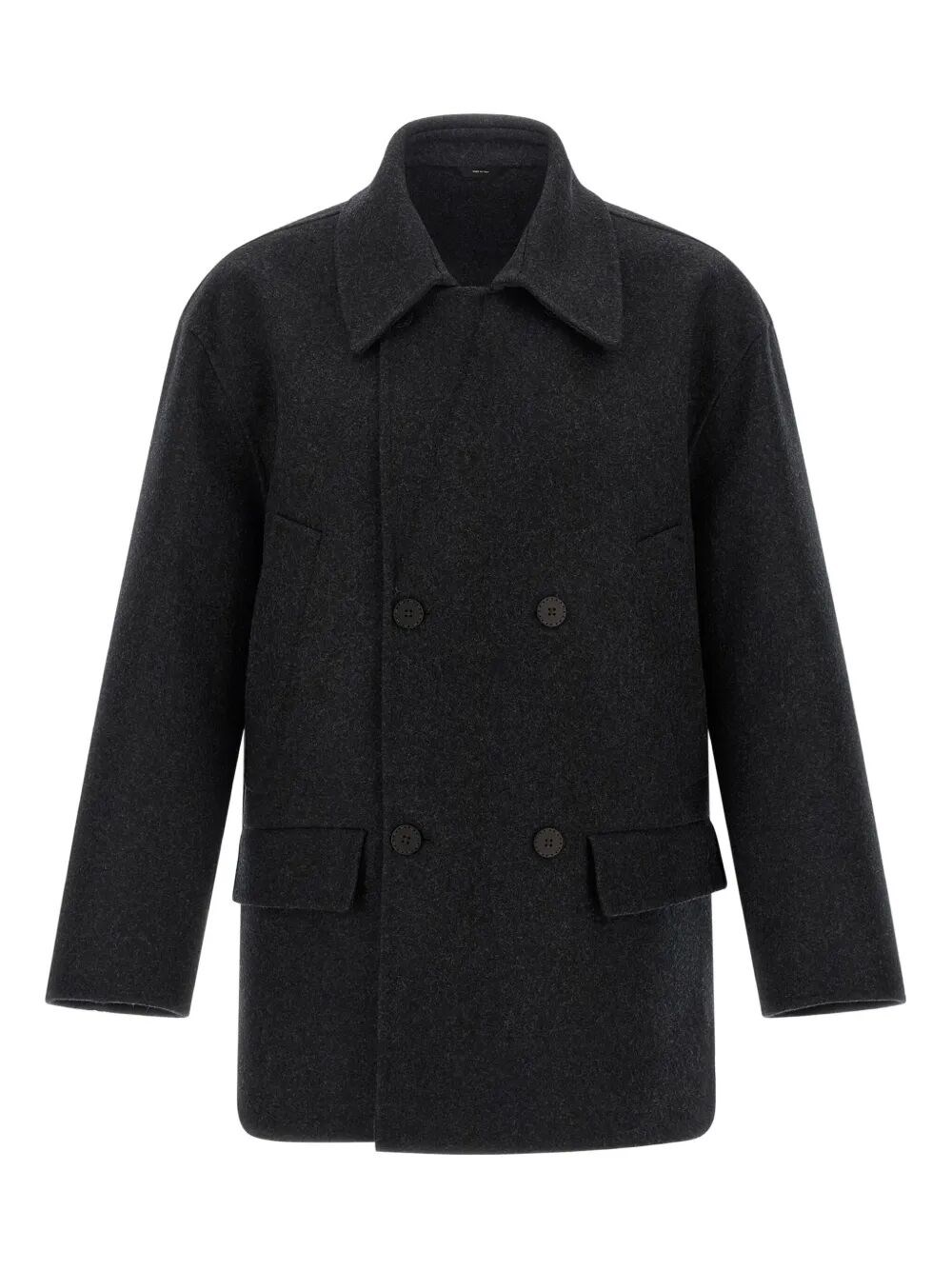 Fendi Felt Wool Coat Coats And Trench Coats Gray In Gray
