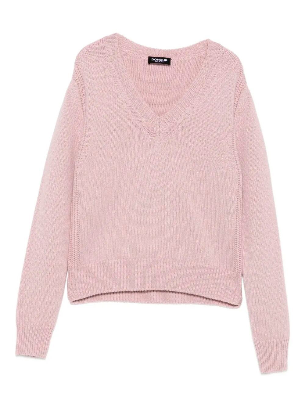 Dondup V-neck Sweater In Pink