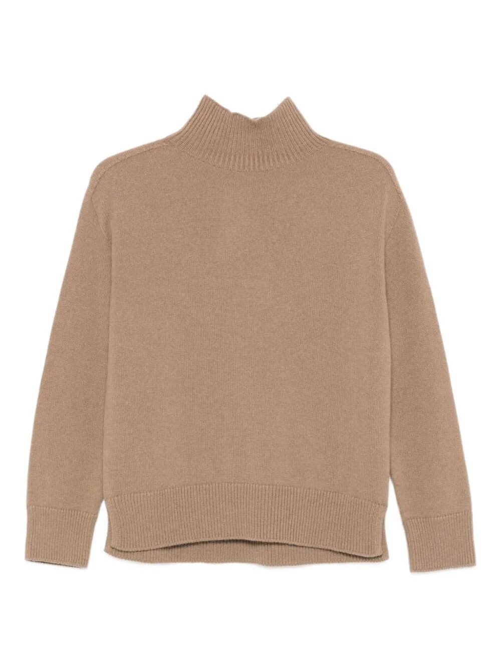 Max Mara Cashmere High-neck Sweater In Brown