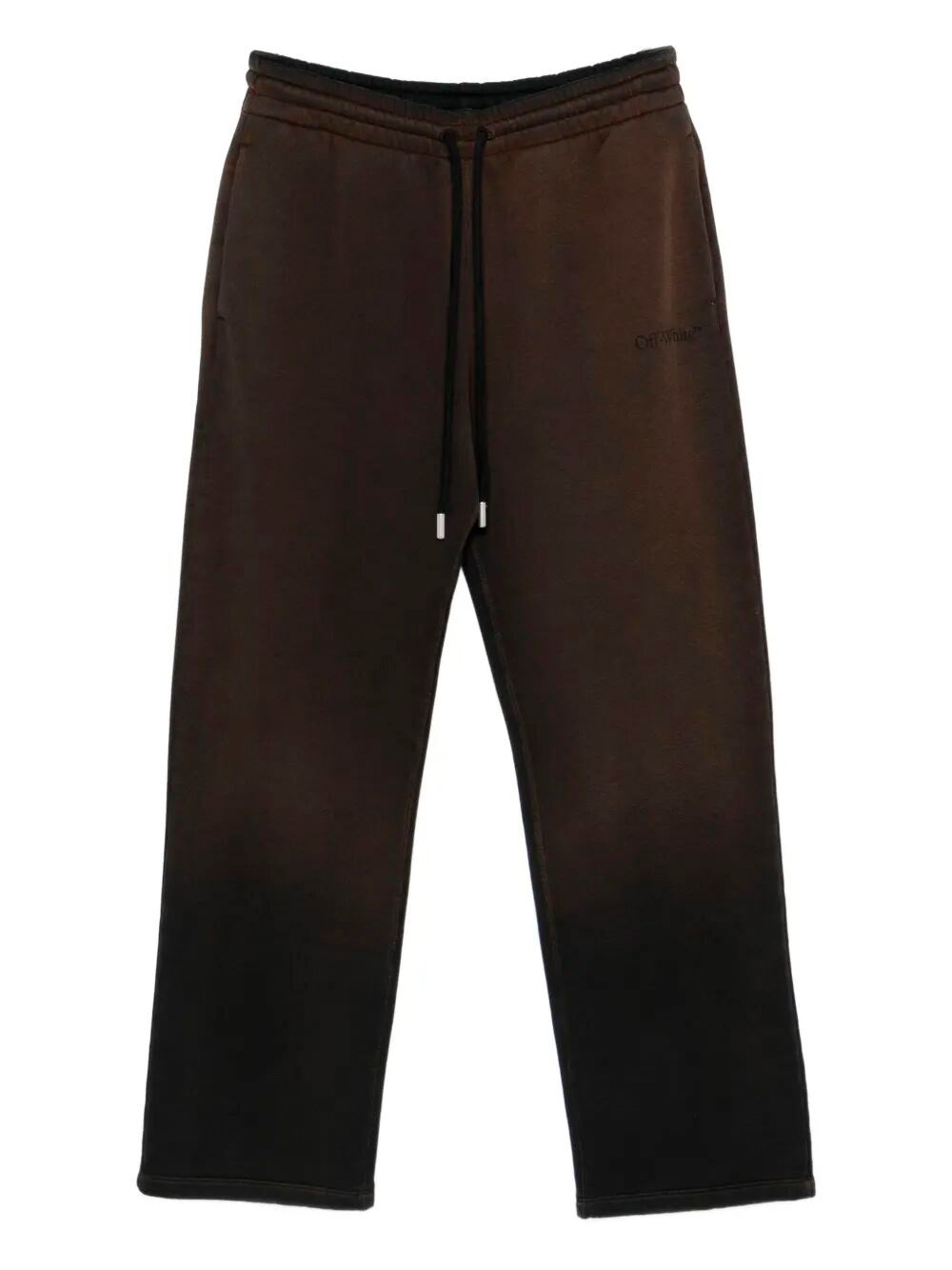 Off-white Ombré-effect Drawstring-waist Pants In Brown