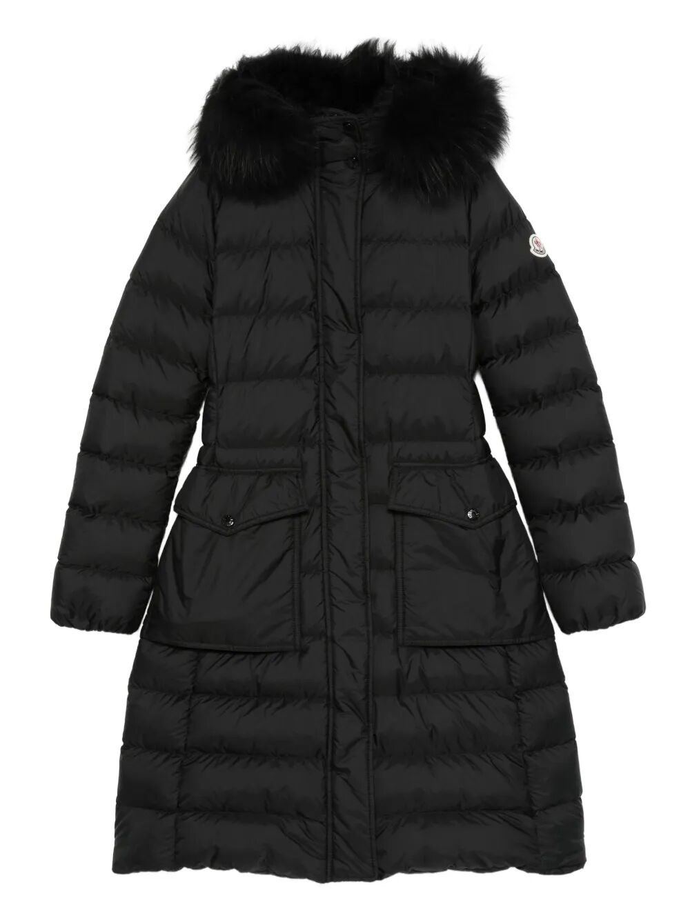 Moncler Khloesse Trimmed Quilted Coat In Black