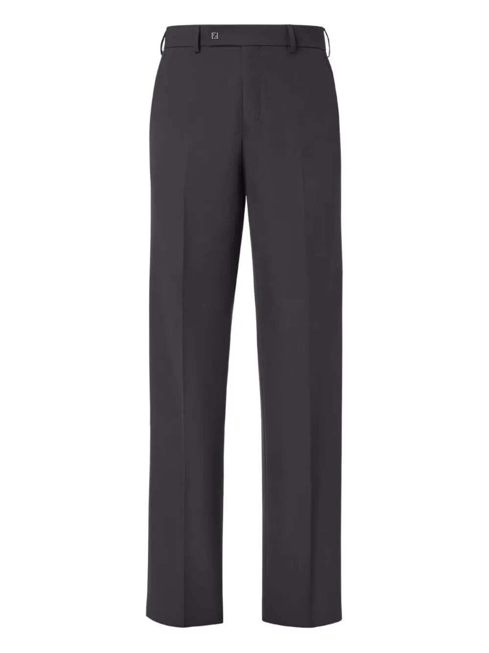 Fendi Wool Gabardine Pants In Black