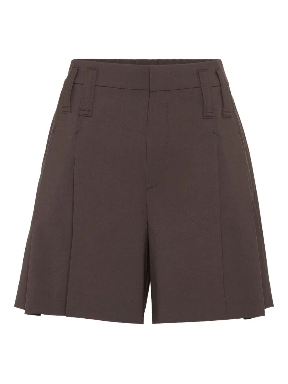 Brunello Cucinelli Formal Shorts With Monili In Brown