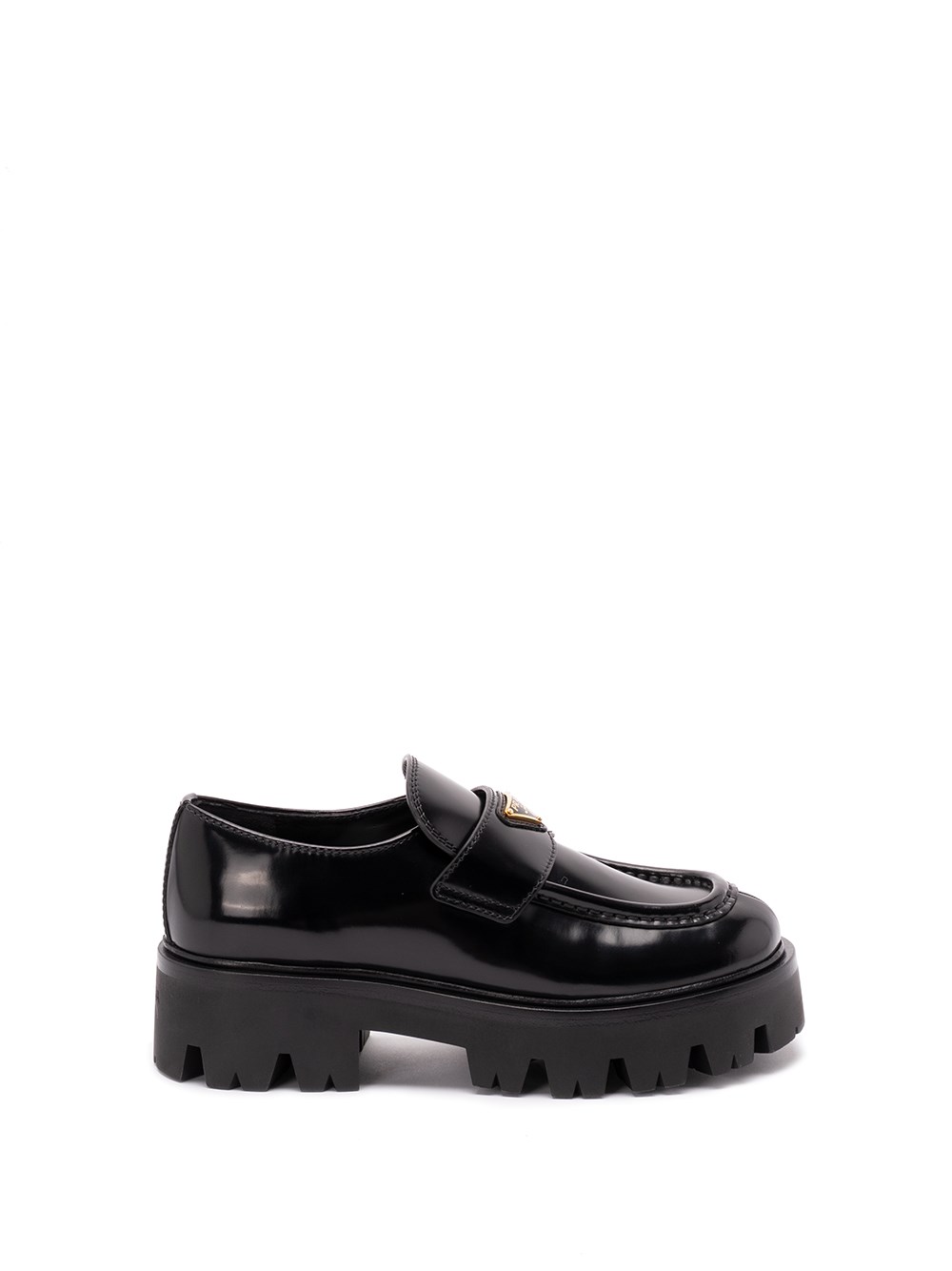 Prada Modern Loafers With Chunky Sole Design In Black