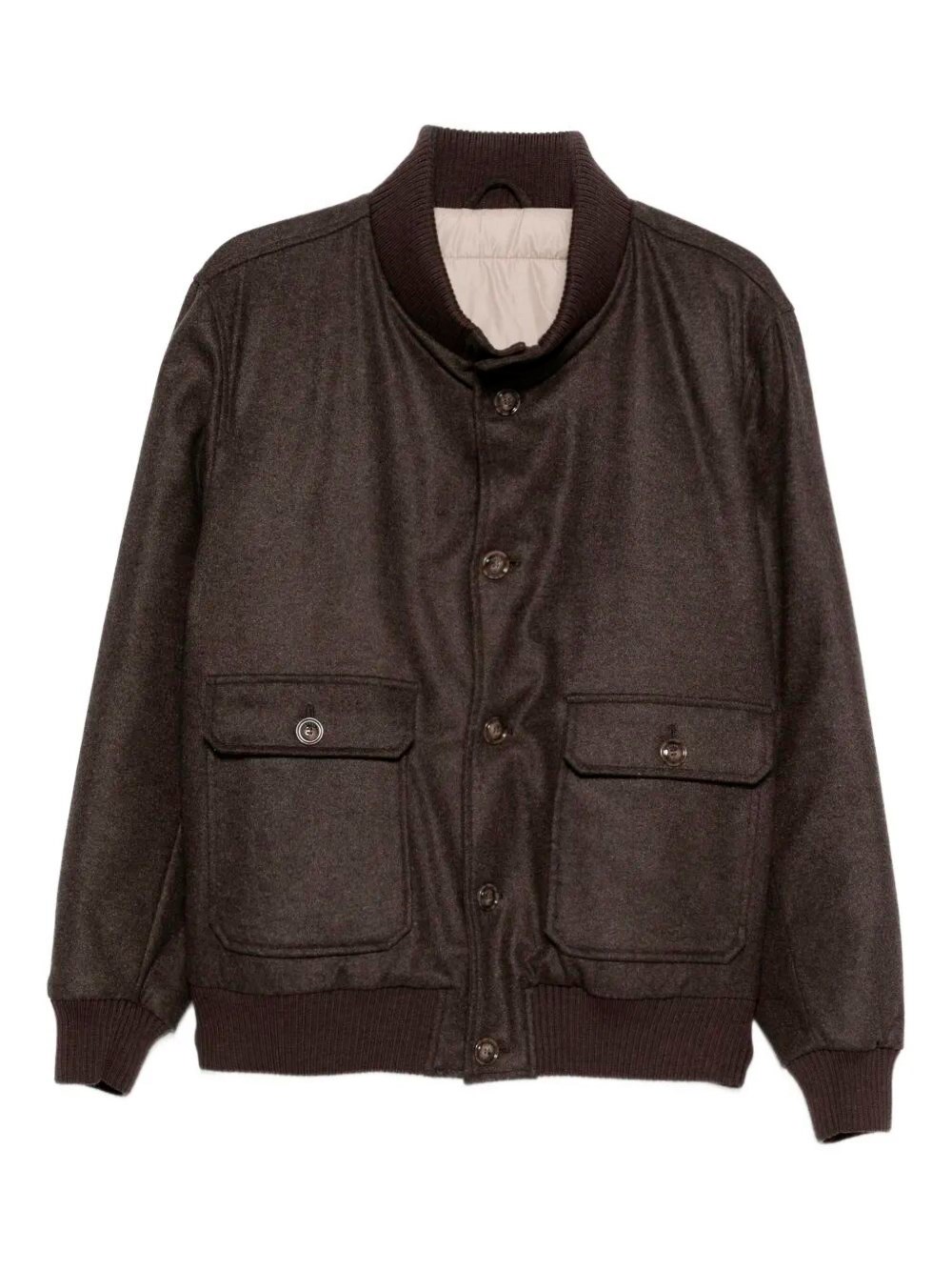 Barba Napoli Bomber Jacket In Brown