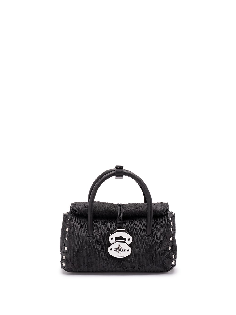 Zanellato Mini Leather Handbag Featuring Textured Finish In Black