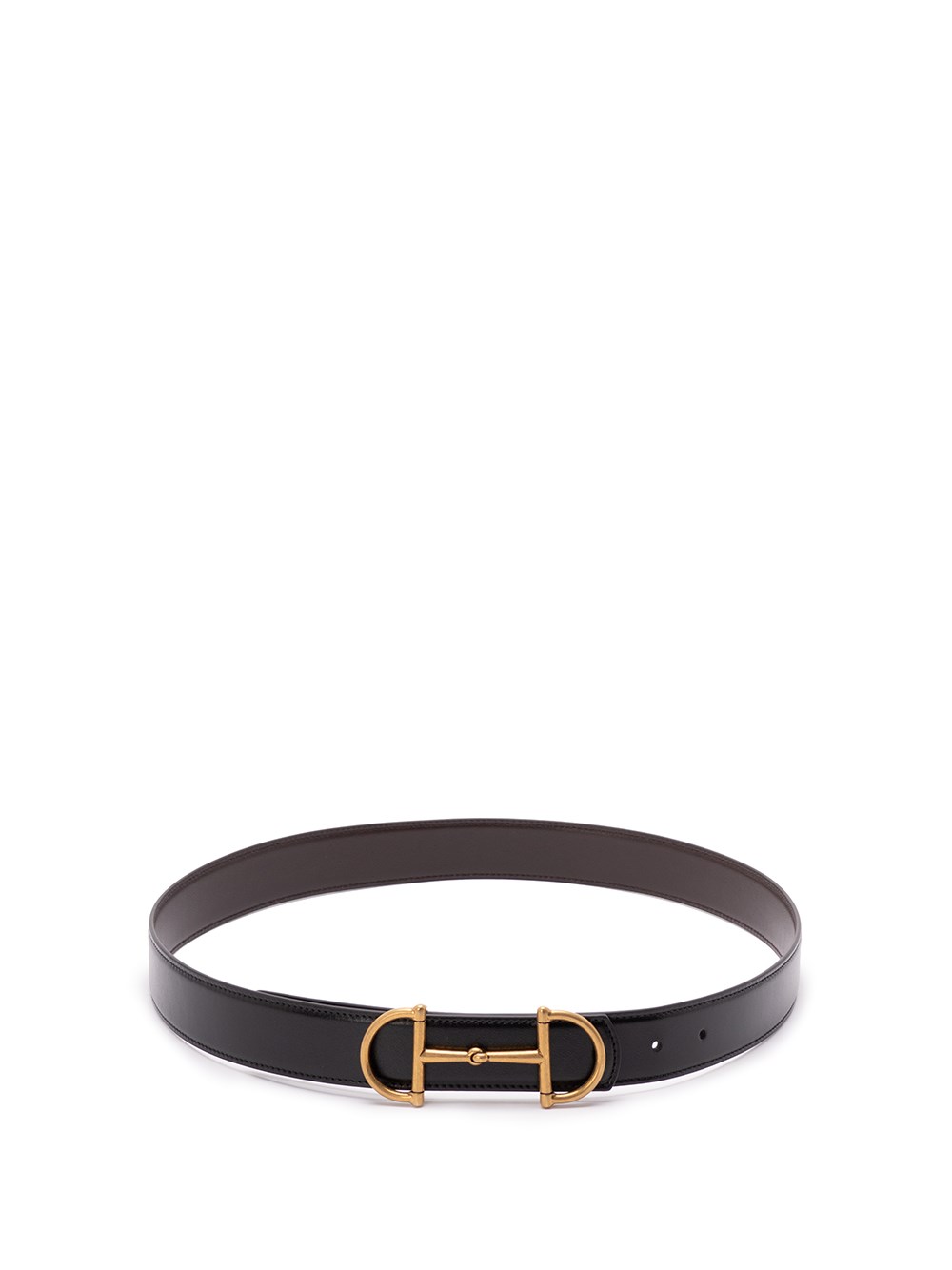 Gucci Men Leather Belt With Metal Horsebit In Brown