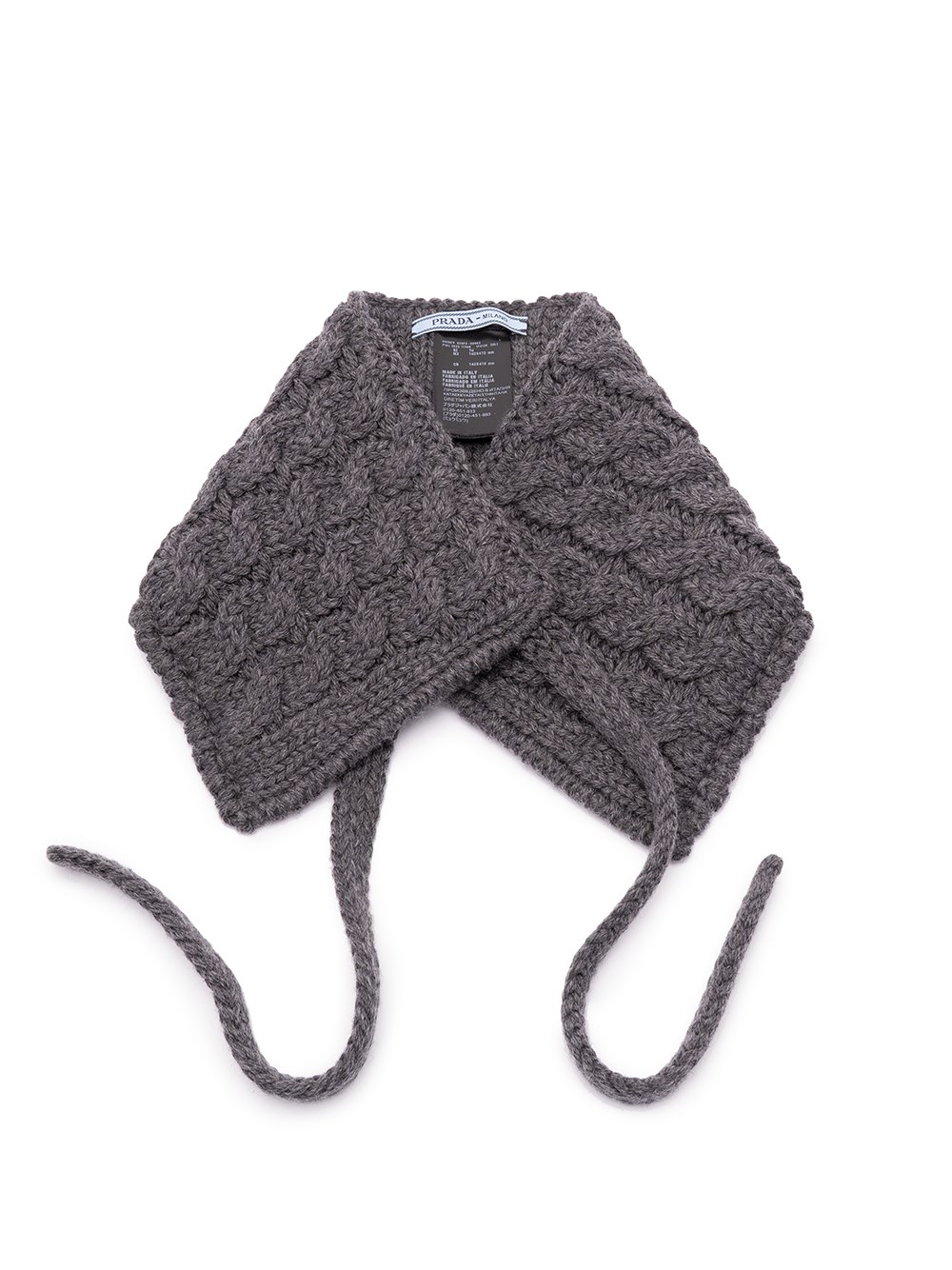 Prada Wool Scarf In Gray