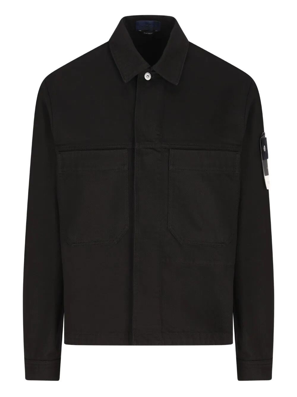 Stone Island Long Sleeve Jacket In Black