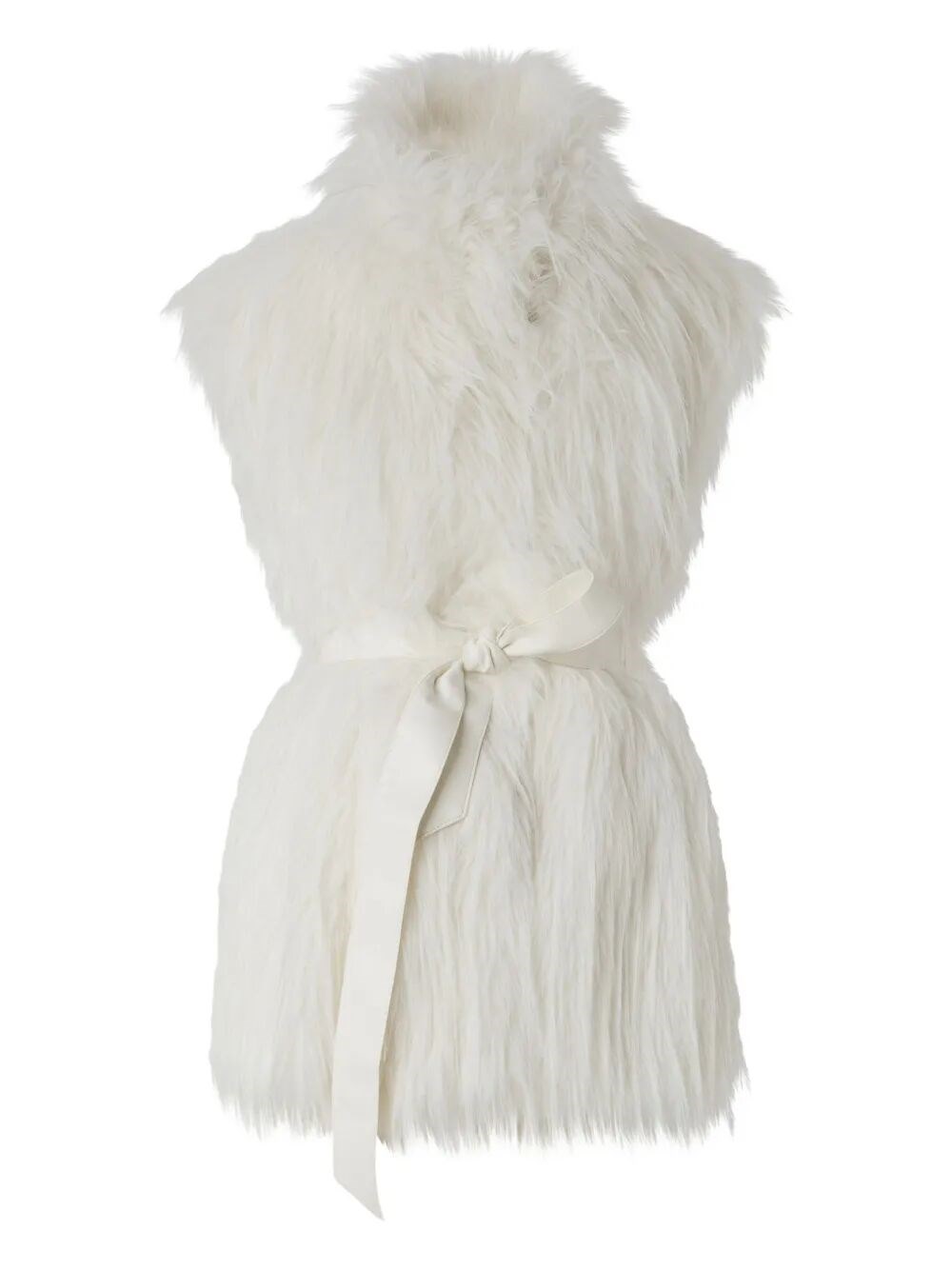 Pinko White Padded Polyester Coat In White