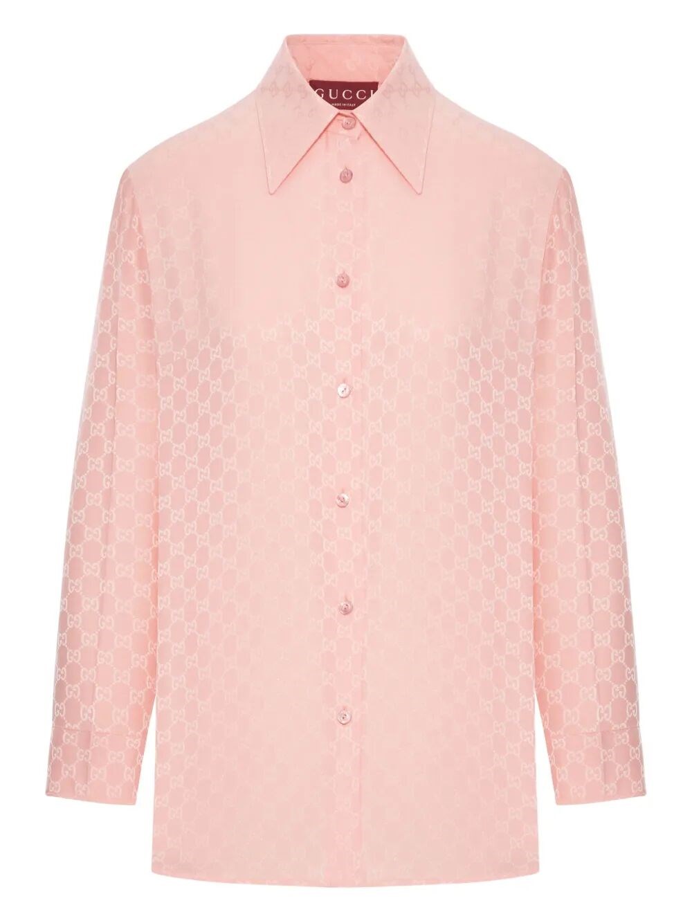 Gucci Long Sleeve Shirt Regular Collar In Pink