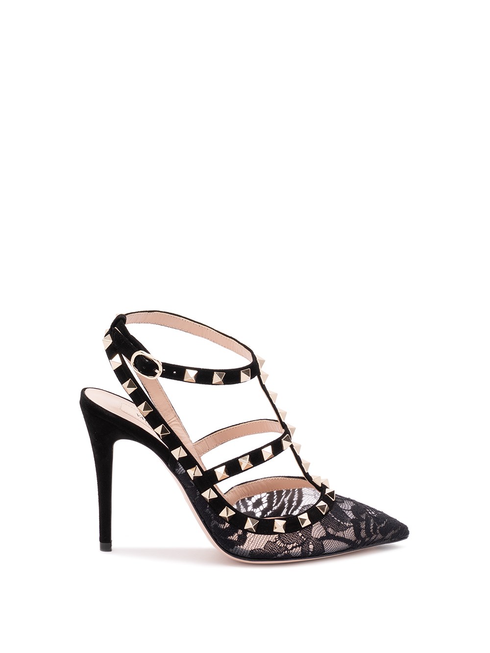Valentino Garavani `rockstud` Ankle Strap Pumps In Black