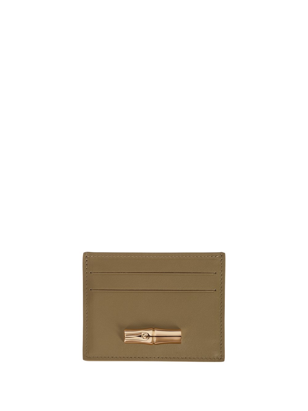Longchamp `le Roseau Sleek` Card Holder In Brown