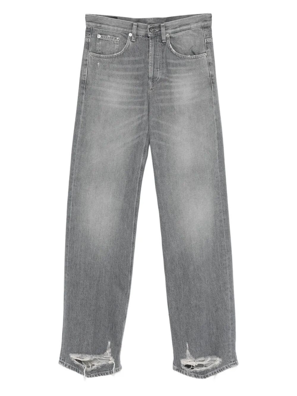 Dondup Distressed Jeans In Gray