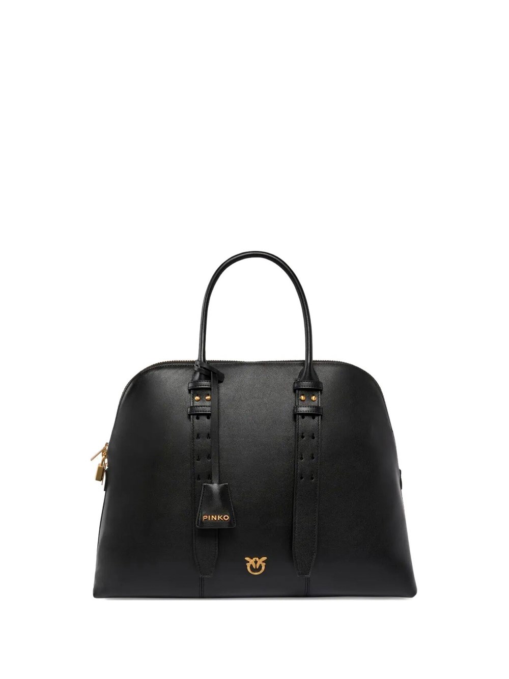 Pinko Bowling Bag Escape Maxi In Leather In Black