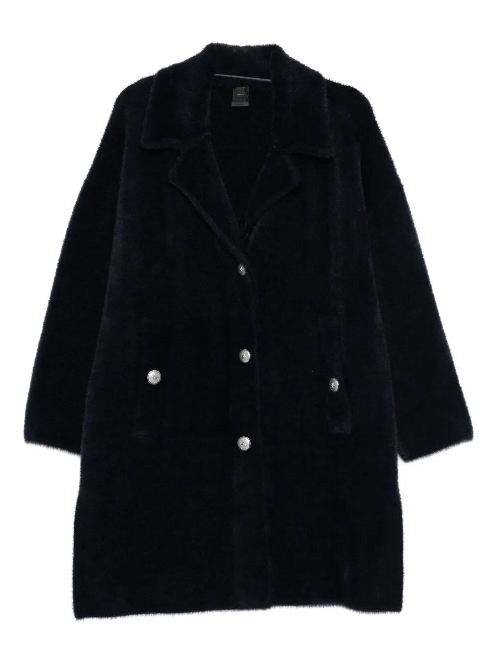 Pinko `zante` Faux Fur Coat In Blue