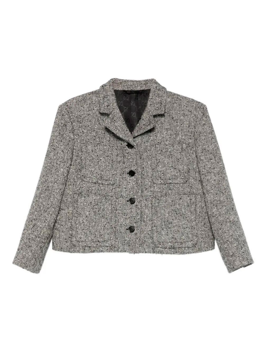 Gucci Collared Pocket Jacket In Gray