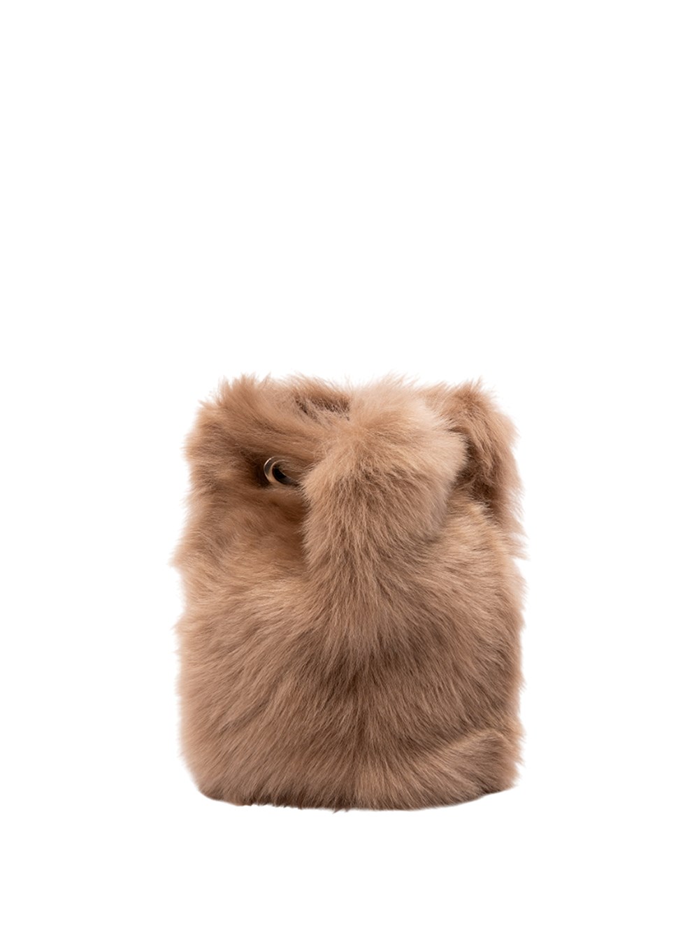 Blancha `toscana` Shearling Bucket Bag In Sand