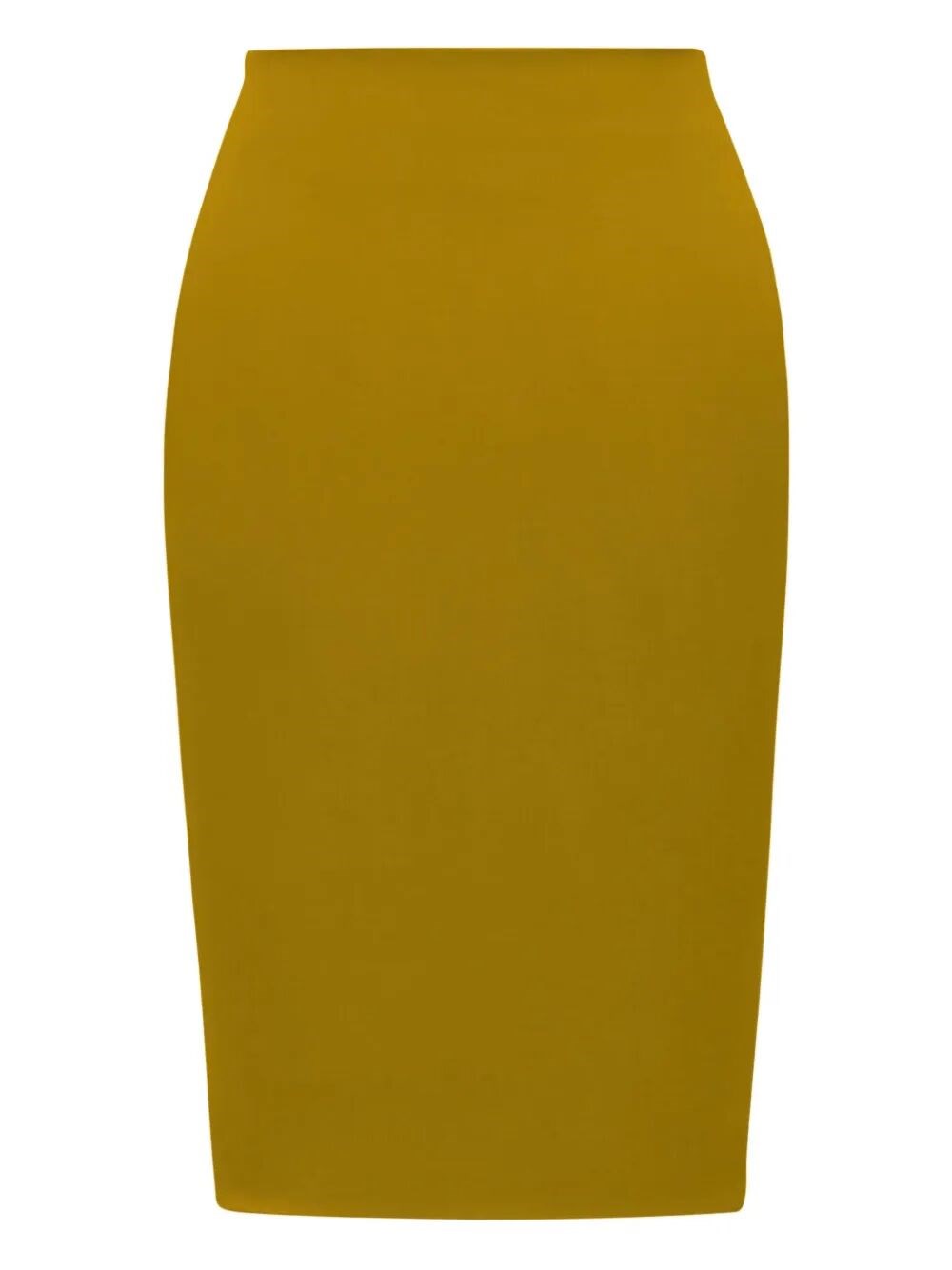 Saint Laurent Mid-rise Pencil Skirt In Brown