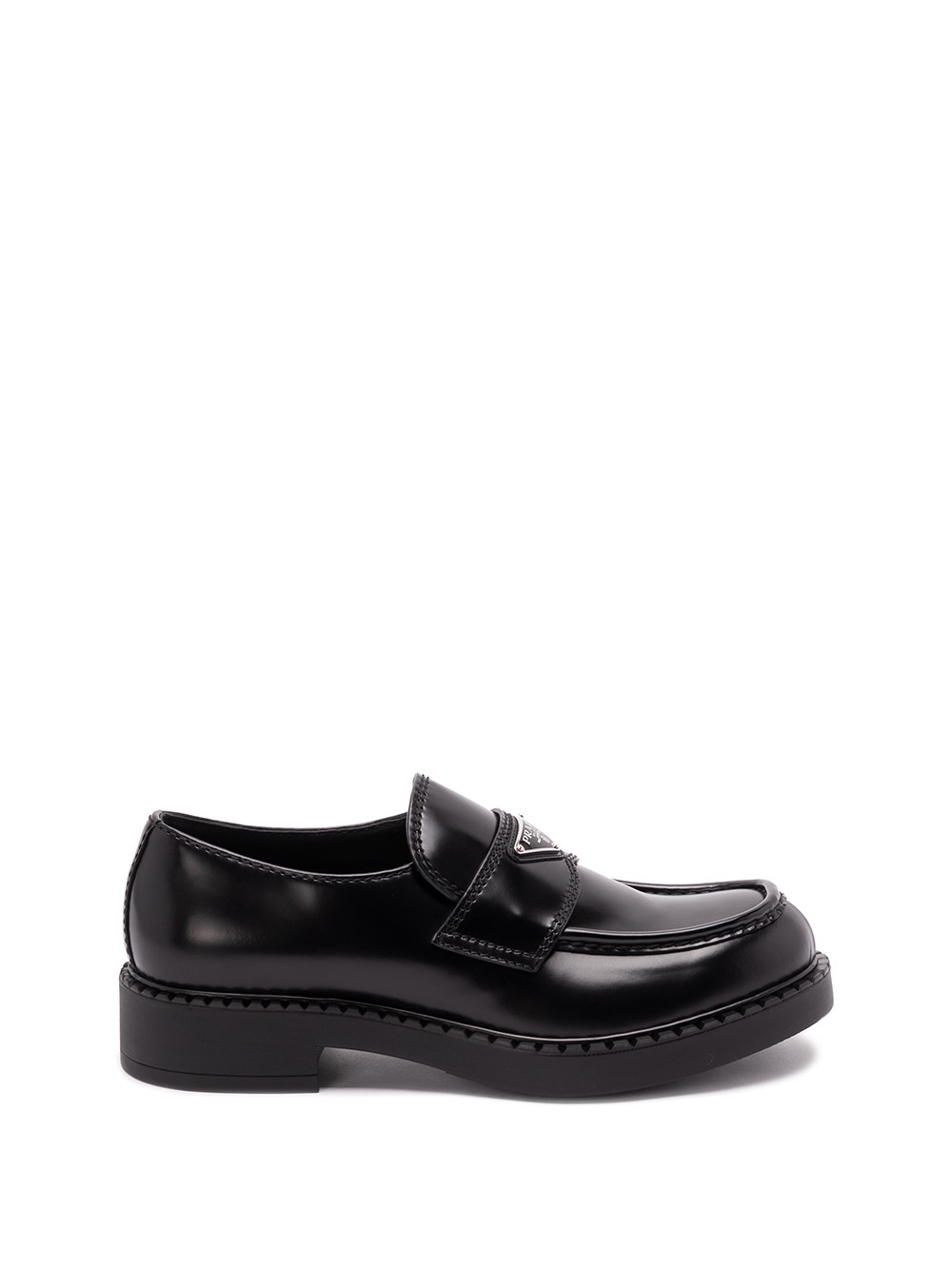 Prada Chocolate Brushed Leather Loafers