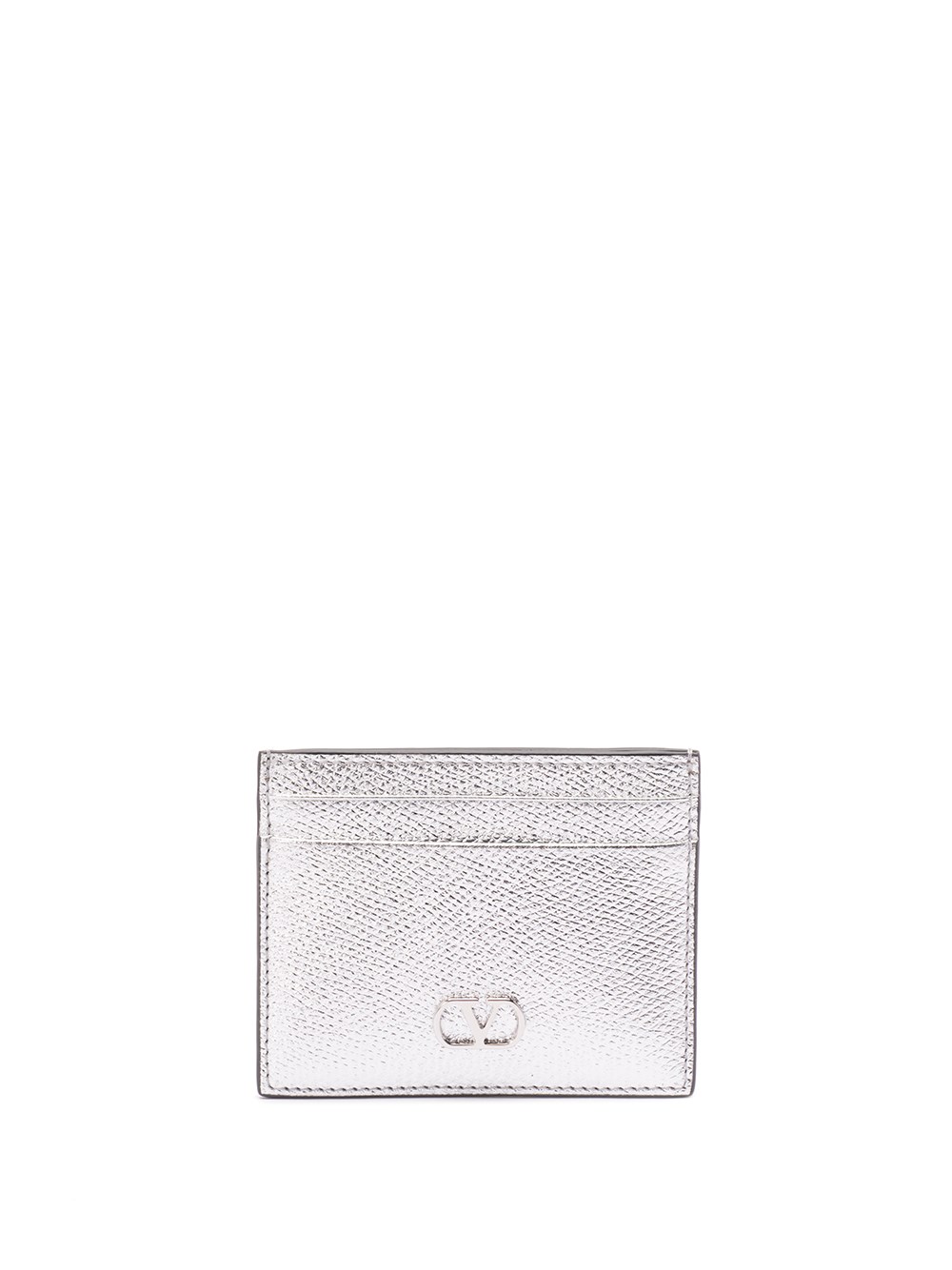 Valentino `vlogo Signature` Card Holder In Gray