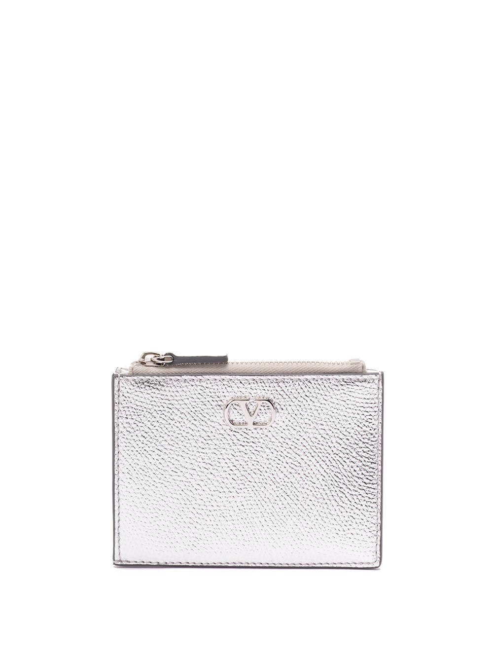 Valentino `vlogo Signature` Coin Purse In Gray