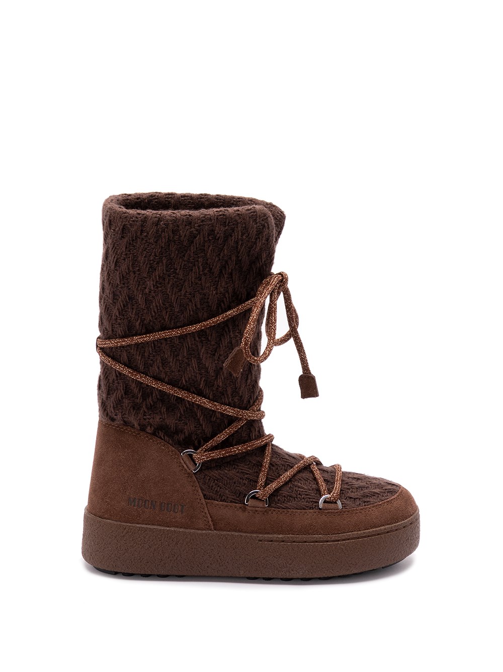 Moon Boot `mb X Guest In Residence Ltrack Knit` Boots In Brown
