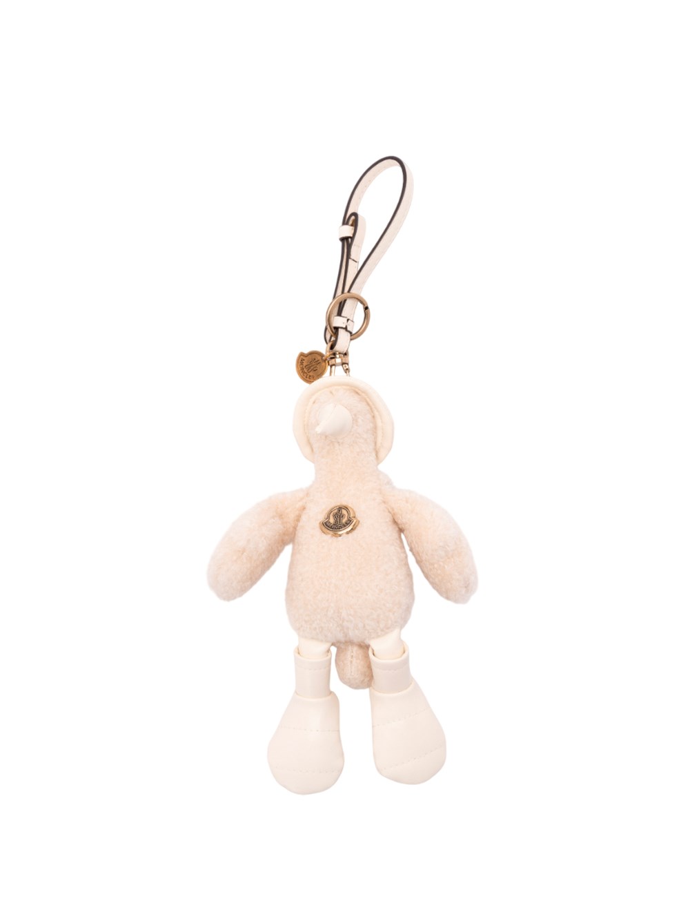 Moncler `duck` Key Ring In Neutral