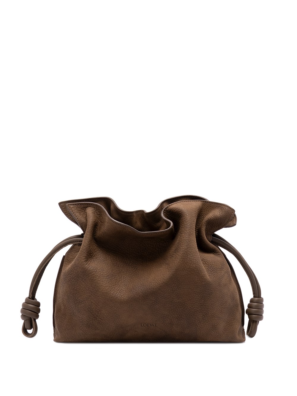 Loewe `flamenco` Medium Clutch In Brown