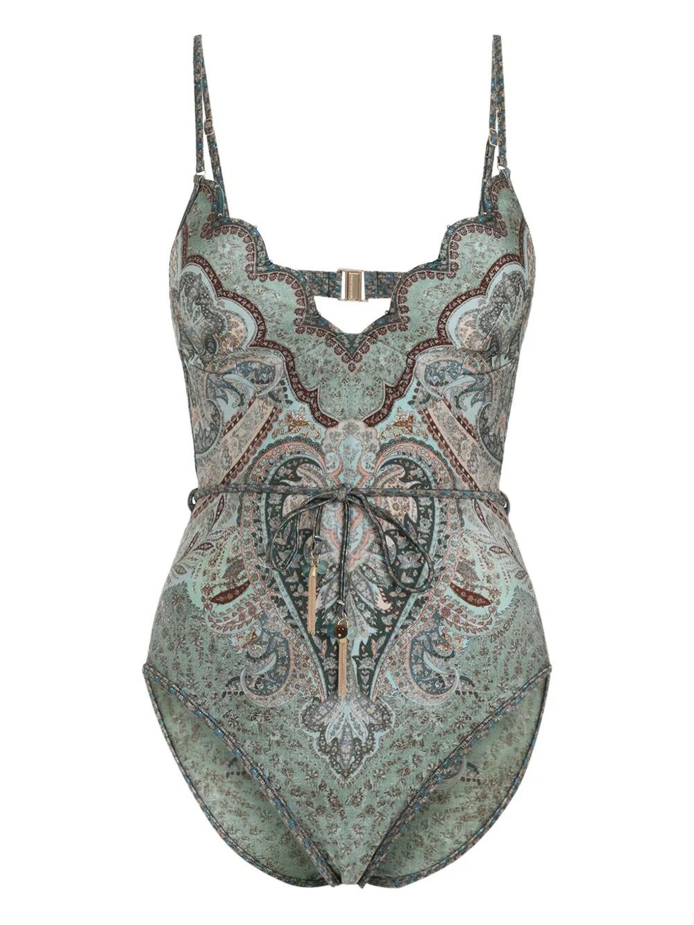 Zimmermann `Wanderlust` Scallop One-Piece Swimsuit