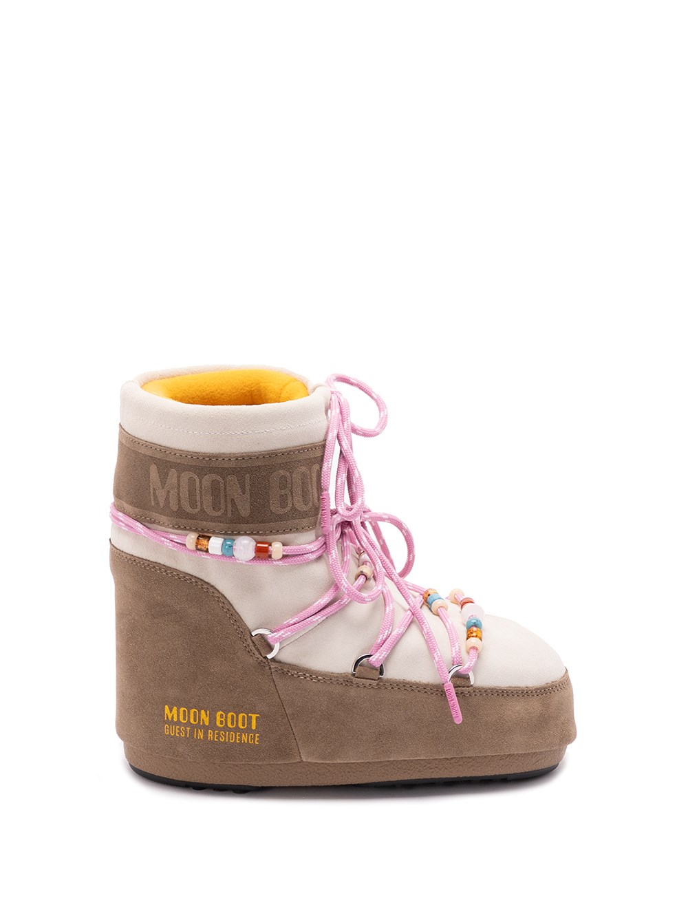 Moon Boot `mb X Guest In Residence Icon Low Suede Beads` Boots In Brown