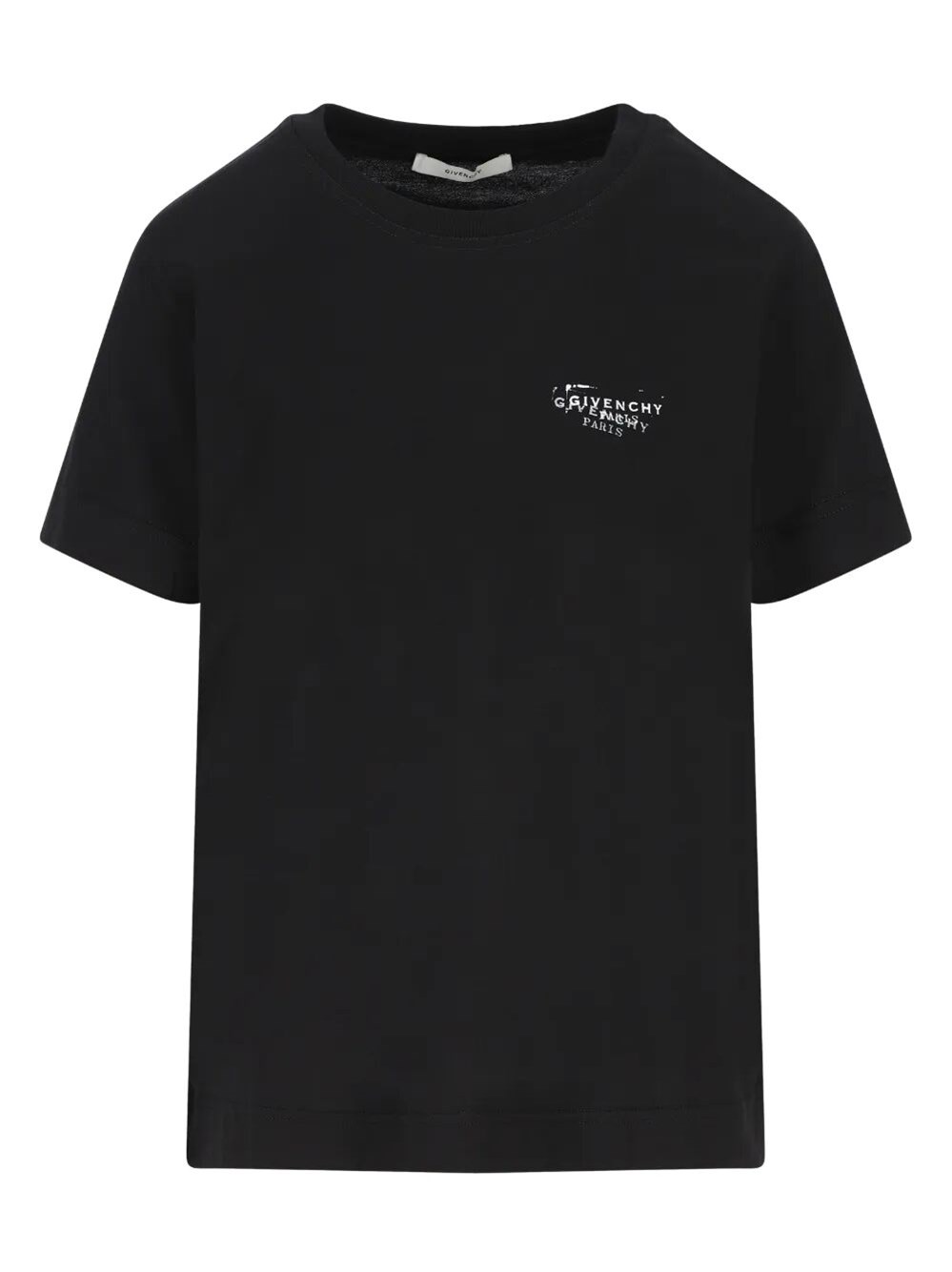 Givenchy Black Cotton Jersey Crewneck T-shirt In Black